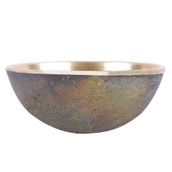 SoulGenie FootEase Bronz Kansa Vatki Kupası - Ayurveda Detoks Ayak Masajı - Gevşeme ve Derin Temizlik - Antik Hint Tekniği - Doğal (Kulpsuz)