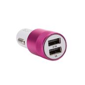 Space Çakmak Soketi Çift USB'li Pembe / ICCA84-3