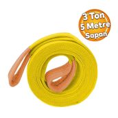 Spanzet Sarı Renk 3 Ton 5 Metre Dokuma Sapan Polyester Sağlam Yük Kaldırma Taşıma İndirme Halat