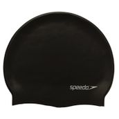 Speedo 8-709910001 Siyah Plain Flat Silicone Silikon Yüzücü Bonesi