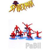 Spiderman - Örümcek Adam 5-7 cm 7 Li Tam Set Oyuncak Figür Pasta Süsü