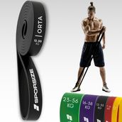 Sporsize Profesyonel Direnç Bandı Kas Geliştirme Lastiği Fitness Pilates Cross Training Bant Yoga Push Up Barfiks Bandı - Orta (12-30KG)