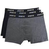 Sportive 24KBXR01-RNK SPT Gri 3'lü Günlük Stil Erkek Boxer