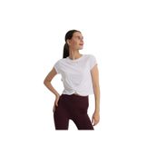 Sportive 25KK1032-KBYZ Beyaz Marana Cropped Top Kadın Günlük Stil T-Shirt