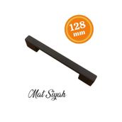 Spotkulp Kale Alüminyum 128 mm Mat Siyah Dolap Çekmece Mobilya Mutfak Kulp