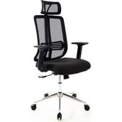 Sprout Store Comfort Makam Koltuğu Siyah Ofis Sandalyesi Ahşap Oturma Yüzeyi ve 2D Kolçak ile Ergonomik Tasarım
