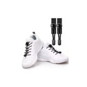 srtfootcare Yuvarlak Kilitli Elastik Ayakkabı Bağcığı 100cm 1 Çift Siyah Beyaz Kırçıllı