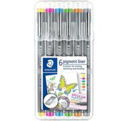 Staedtler 30803-SSB6 Pigment Liner Karışık Renk 0.3 mm 6'li Set Kalem