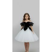 Star Kids Kız Çoçuk Siyah Kısa Prenses Elbise,Kız Çocuk Abiye Elbise
