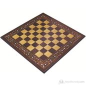 Star Polyester Ceviz Küçük 29x29 cm Satranç Sehpası