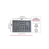 Starax 2289 Gri 74x49cm Plastik Kaşıklık