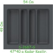 Starax Gri Plastik Kepçelik