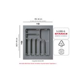 Starax S-2285-G Gri Çekmece Plastik Kaşıklık