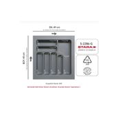 Starax S-2286-G Gri Plastik Kaşıklık
