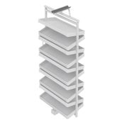 Starax S-6833-W Beyaz 1350-1550 mm Teleskopik Raylı Döner Ayakkabılık