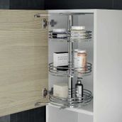 Starax S-8401-C Mini 25 cm Krom Döner Sepetli Banyo Seti