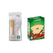 Starbucks Caffe Blonde Espresso Roast Filtre Kahve 250 gr + Kahve Filtre Kağıdı No 4/80LI - 1 Paket - Kağıt Filtre
