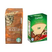 Starbucks Caffe Colombia Filtre Kahve 250 gr + Kahve Filtre Kağıdı No 4/80LI - 1 Paket - Kağıt Filtre