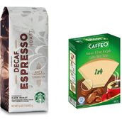 Starbucks Caffe Decaf Espresso Roast Filtre Kahve 250 gr + Kahve Filtre Kağıdı No 4/80LI - 1 Paket - Kağıt Filtre