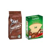 Starbucks Caffe Guatemala Filtre Kahve 250 gr + Kahve Filtre Kağıdı No 4/80LI - 1 Paket - Kağıt Filtre