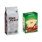 Starbucks Caffe Pike Place Filtre Kahve 250 gr + Kahve Filtre Kağıdı No 4/80LI - 1 Adet - Kağıt Filtre