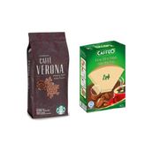 Starbucks Caffe Verona Filtre Kahve 250 gr + Kahve Filtre Kağıdı No 4/80LI - 1 Paket - Kağıt Filtre