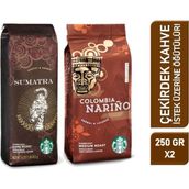 Starbucks Colombia Narino ve Sumarta 250 gr Çekirdek Filtre Kahve