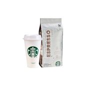 Starbucks Espresso Dark Roast 250 gr Çekirdek Kahve + Plastik Mug