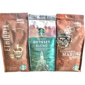 Starbucks Ethiopia & Odyssey Blend & Colombia Filtre Kahve 3 x 250 gr - 750 gr - French Press