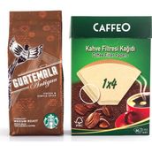 Starbucks Guatemala 250 gr Filtre Kahve ve Caffeo Kahve Filtre Kağıdı 1x4 80 Li - French Press