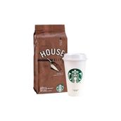 Starbucks House Blend Çekirdek Kahve 250 gr ve Plastik Bardak - Chemex
