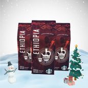 Starbucks Yılbaşı Paketi Ethiopia Arabica Çekirdek Kahve 250 gr x 3 - 1 Paket - Kavrulmuş Çekirdek