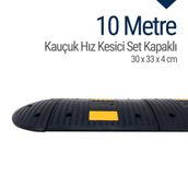 Starçelik 10 Metre Eko Kauçuk Hız Kesici Set Kapaklı Yol Kasisi