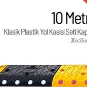 Starçelik 10 Metre Klasik Hız Kesici Set Kapaklı Plastik Yol Kasisi