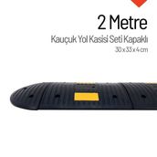 Starçelik 2 Metre Eko Kauçuk Hız Kesici Set Kapaklı Yol Kasisi