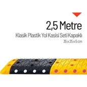 Starçelik 2,5 Metre Klasik Hız Kesici Set Kapaklı Plastik Yol Kasisi