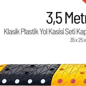 Starçelik 3,5 Metre Klasik Hız Kesici Set Kapaklı Plastik Yol Kasisi