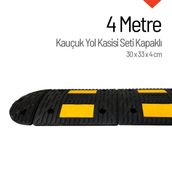 Starçelik 4 Metre Eko Kauçuk Hız Kesici Set Kapaklı Yol Kasisi