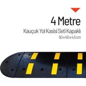 Starçelik 4 Metre Kauçuk Hız Kesici Set Kapaklı Yol Kasisi
