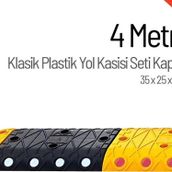 Starçelik 4 Metre Klasik Hız Kesici Set Kapaklı Plastik Yol Kasisi