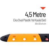 Starçelik 4,5 Metre Eko Oval Plastik Hız Kesici Set Yol Kasisi