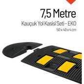Starçelik 50 x 40 x 4 cm Eko 7,5 Metre Kauçuk Hız Kesici Yol Kasisi
