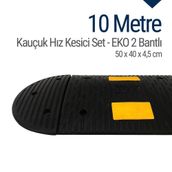 Starçelik 50 X 40 X 4,5 cm Eko 2 Bantlı 10 Metre Kauçuk Hız Kesici Yol Kasisi