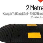 Starçelik 50 X 40 X 4,5 cm Eko 2 Bantlı 2 Metre Kauçuk Hız Kesici Yol Kasisi