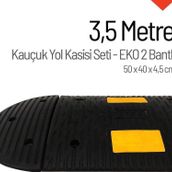 Starçelik 50 X 40 X 4,5 cm Eko 2 Bantlı 3,5 Metre Kauçuk Hız Kesici Yol Kasisi