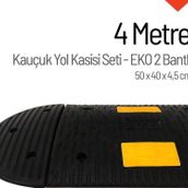 Starçelik 50 X 40 X 4,5 cm Eko 2 Bantlı 4 Metre Kauçuk Hız Kesici Yol Kasisi