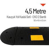 Starçelik 50 X 40 X 4,5 cm Eko 2 Bantlı 4,5 Metre Kauçuk Hız Kesici Yol Kasisi