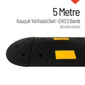 Starçelik 50 X 40 X 4,5 cm Eko 2 Bantlı 5 Metre Kauçuk Hız Kesici Yol Kasisi