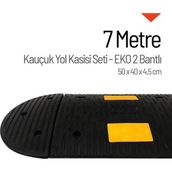 Starçelik 50 X 40 X 4,5 cm Eko 2 Bantlı 7 Metre Kauçuk Hız Kesici Yol Kasisi