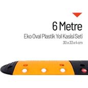 Starçelik 6 Metre Eko Oval Plastik Hız Kesici Set Yol Kasisi